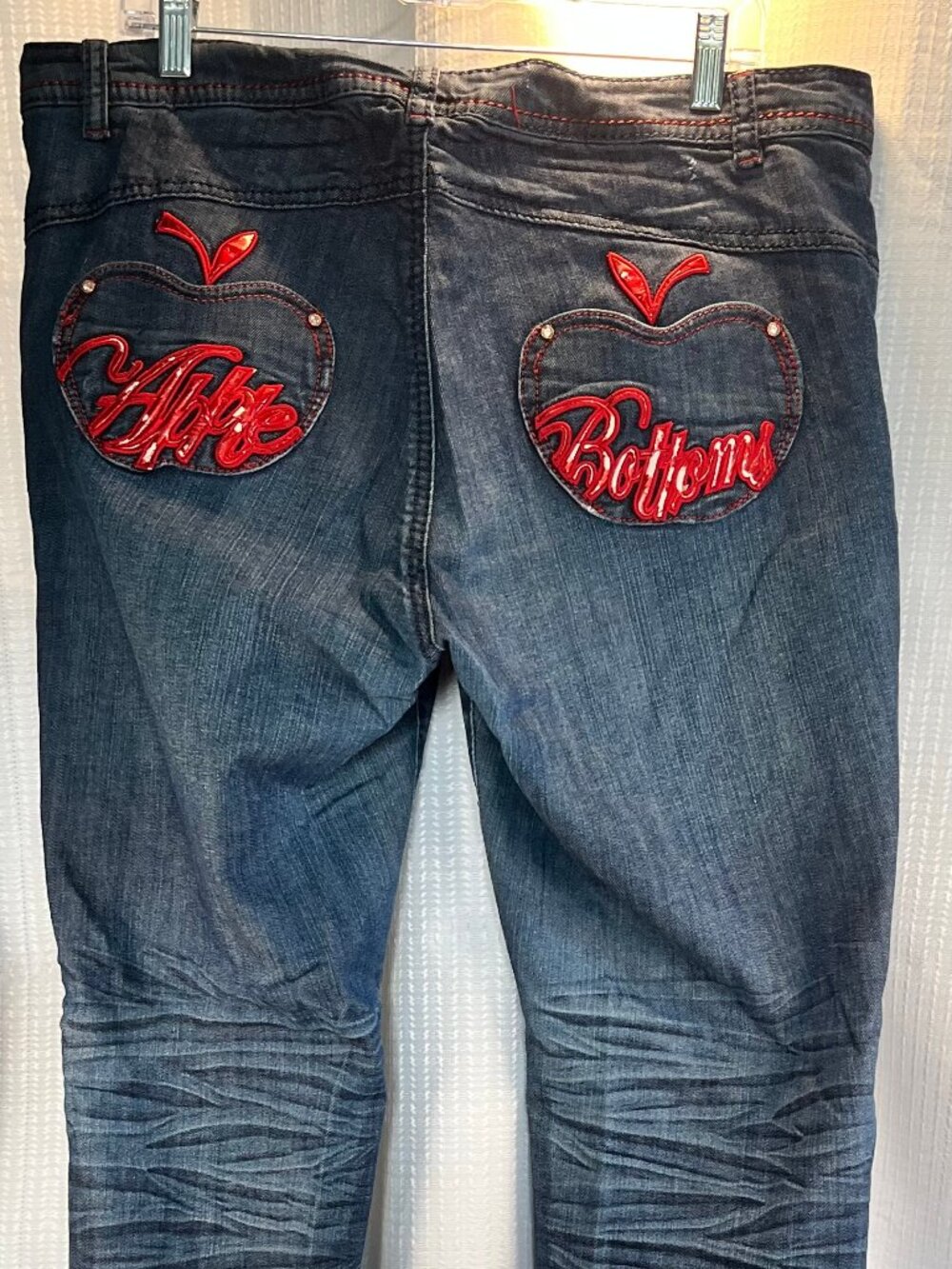 Vintage Apple Bottoms Dark Wash Jeans with Red Logo Rear Pockets size 16